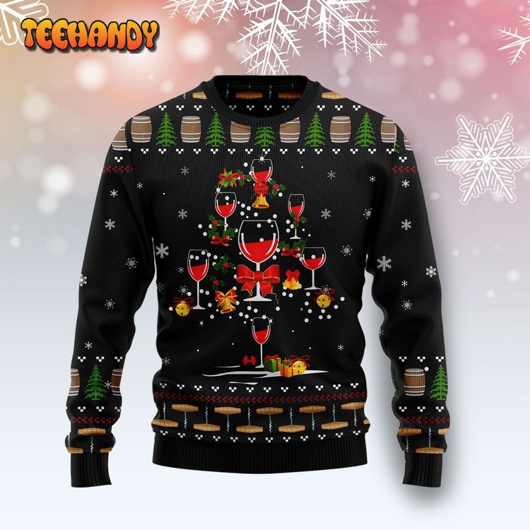 Red Wine Christmas For Unisex Ugly Christmas Sweater