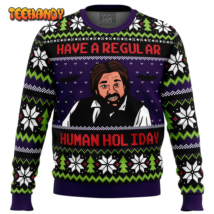 Regular Human Holiday What We Do In The Shadows Ugly Sweater