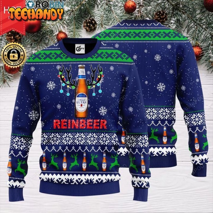 Reinbeer Michelob ULTRA Ugly Christmas Sweater