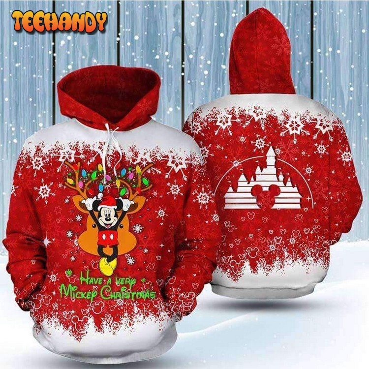 Reindeer Mickey Have A Mickey Christmas 3D Printed Hoodie