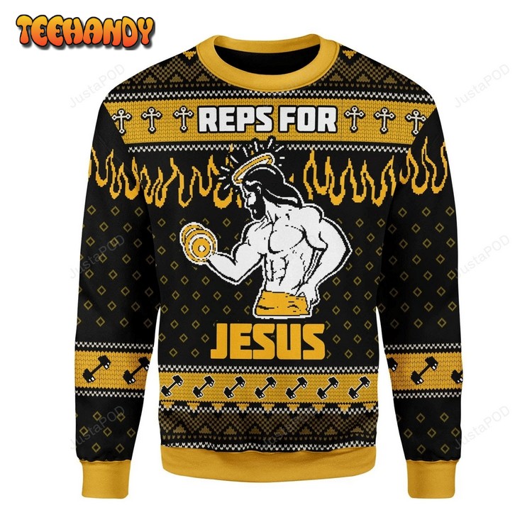 Reps For Jesus Ugly Christmas Sweater, All Over Print Sweatshirt