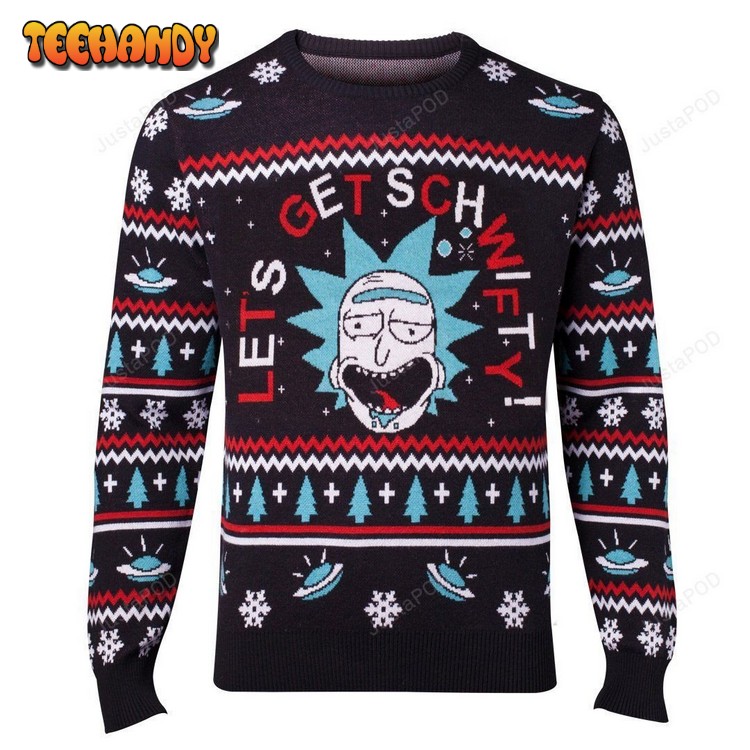 Rick and Morty Knitted Ugly Sweater, Ugly Sweater, Christmas Sweaters