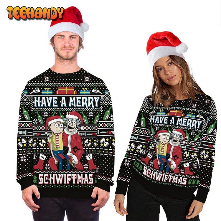 Rick And Morty Merry Christmas Ugly Christmas Sweater