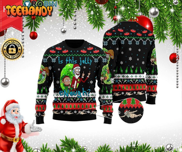 Rick And Morty Merry Schwiftmas Is This Jolly Enough Woolen Sweater