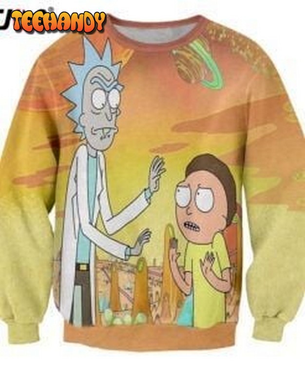 Rick And Morty Ugly Christmas Sweater, All Over Print Sweatshirt