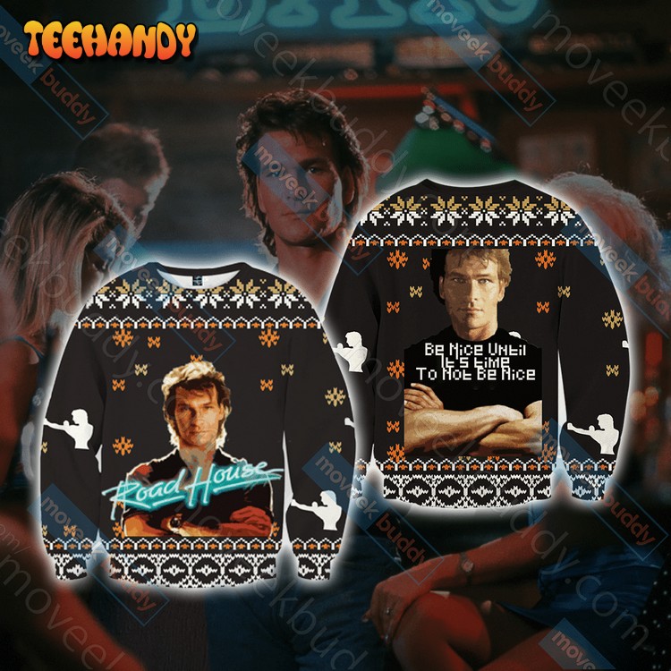 Road House Patrick Swayze For Unisex Ugly Christmas Sweater