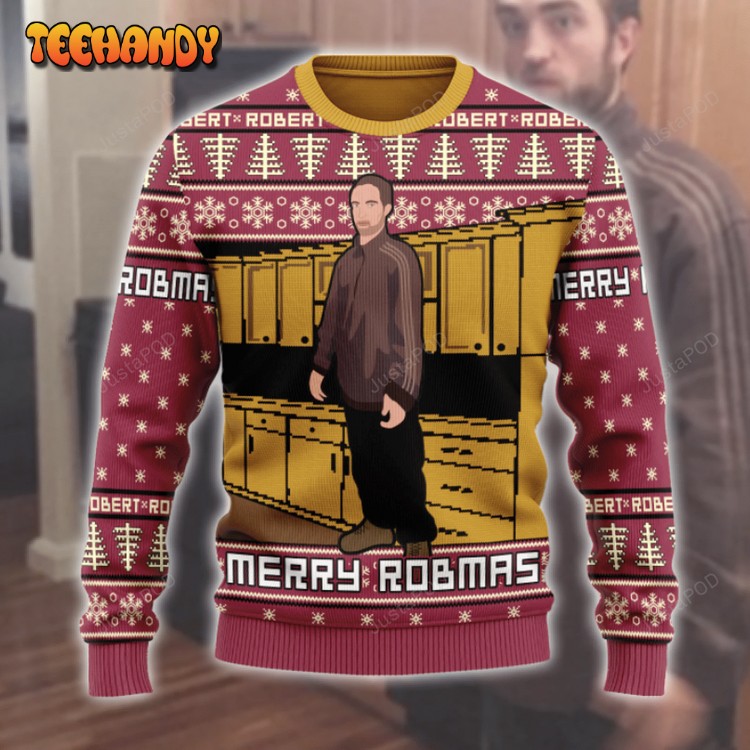 Robert Pattinson Kitchen Ugly Christmas Sweater