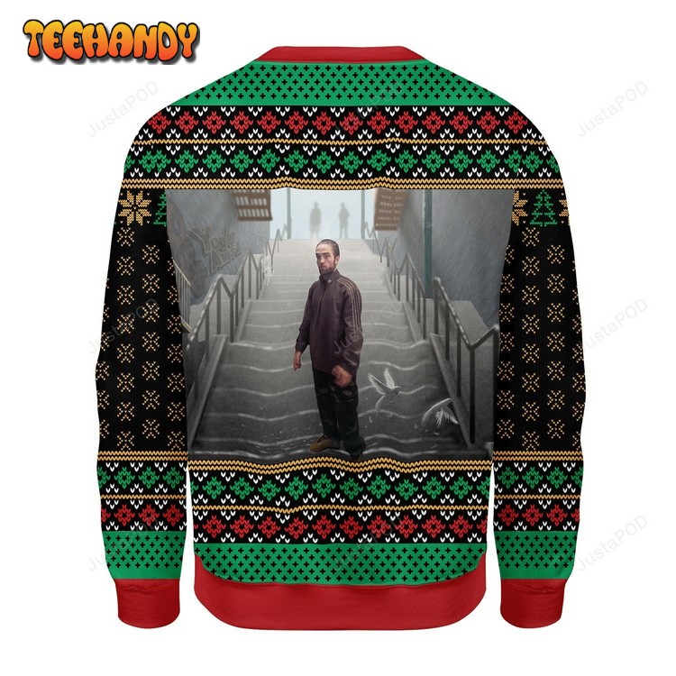 Robert Pattinson Standing In A Kitchen Ugly Christmas Sweater