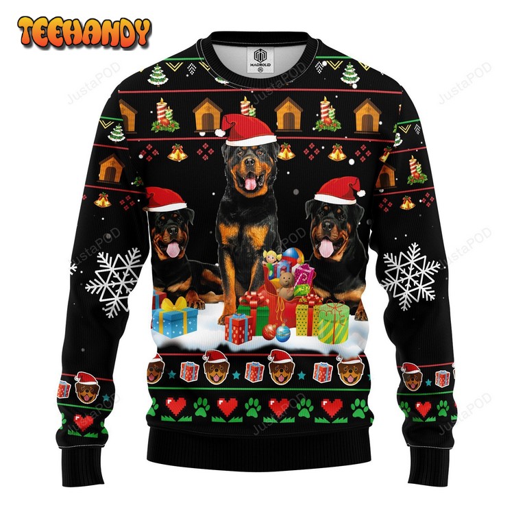 Rottweiler For Merry Christmas Ugly Christmas Sweater