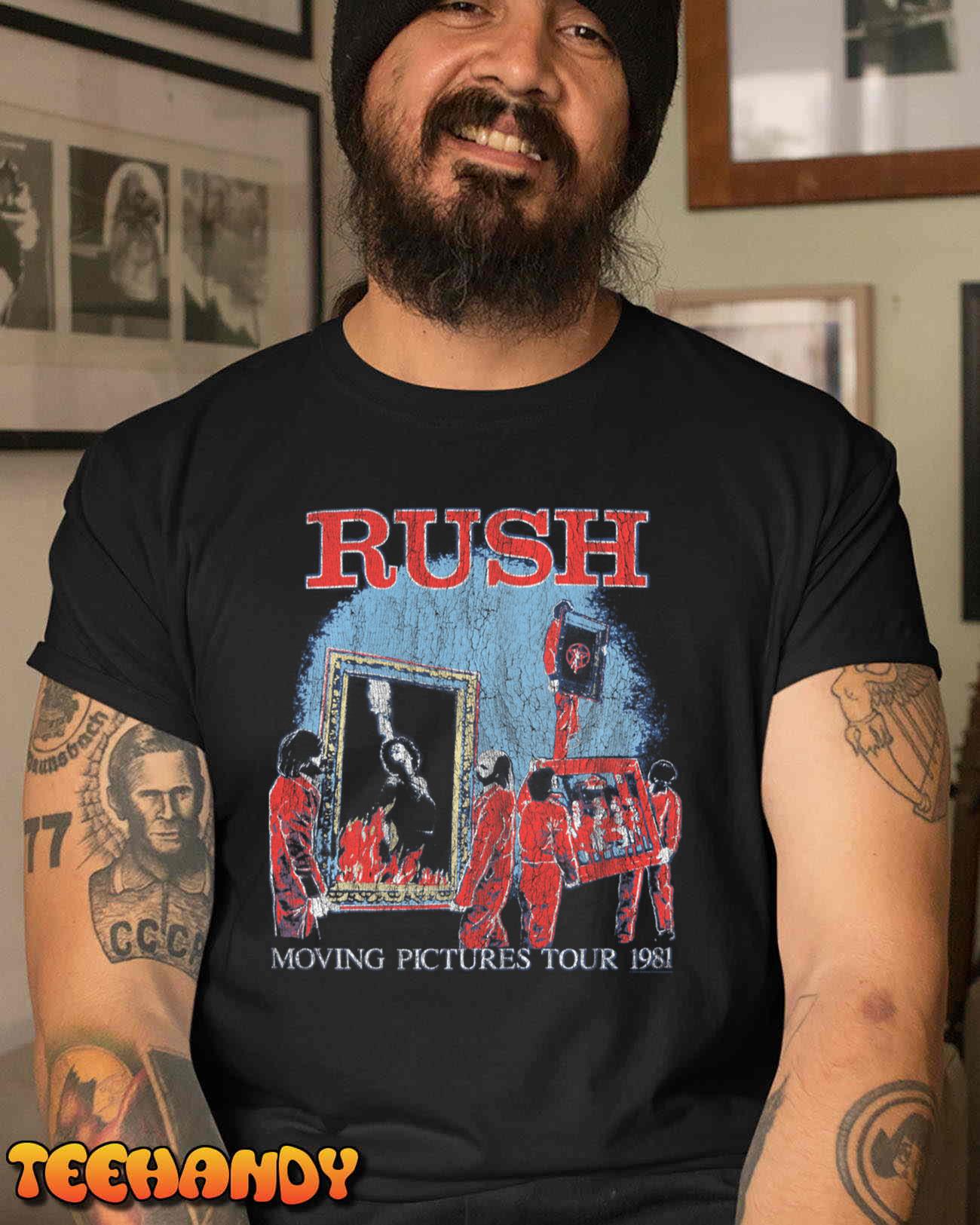 Rush Moving Pictures Tour Rock Music Band Long Sleeve T-Shirt