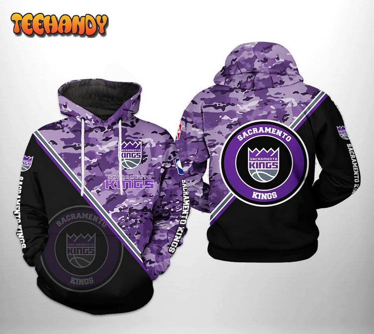 Sacramento Kings NBA US Camo Team 3D Printed Hoodie