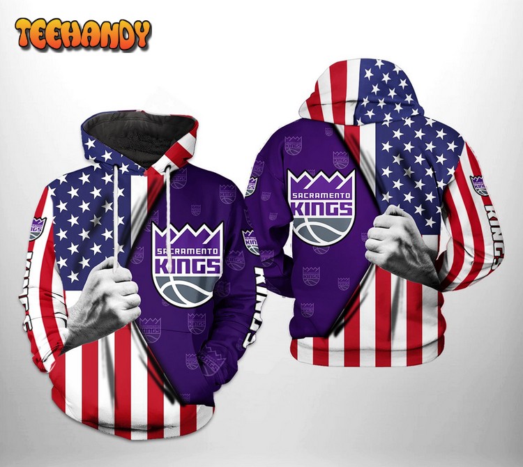 Sacramento Kings NBA US Flag Team 3D Printed Hoodie