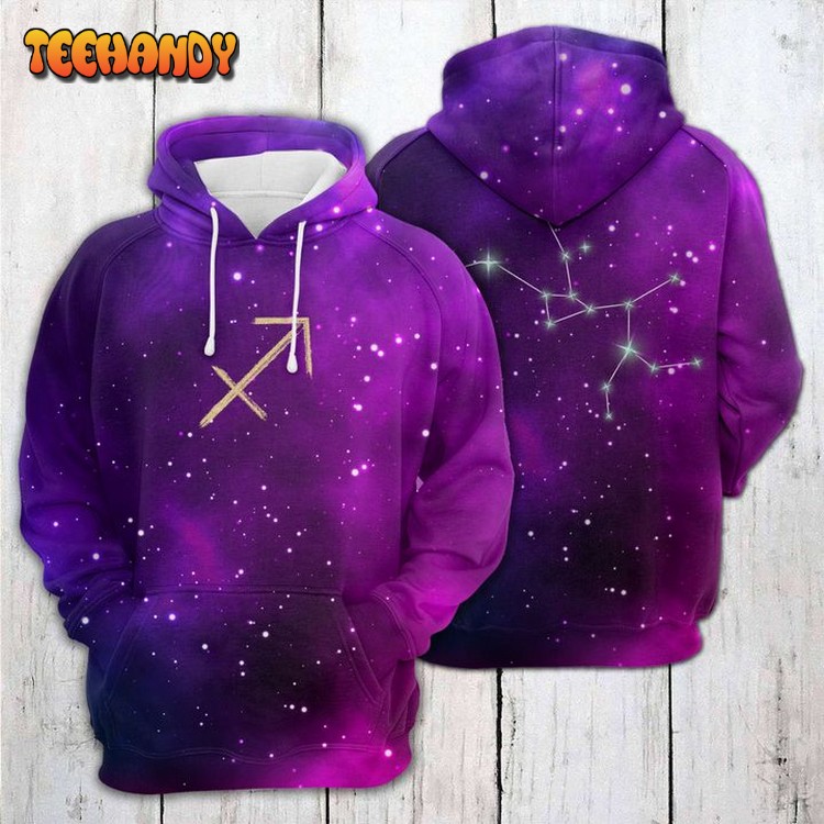 Sagittarius Horoscope 3D Printed Hoodie Zipper Hoodie