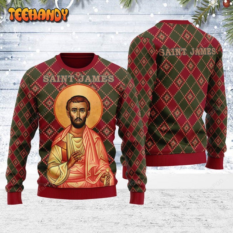 Saint James The Less Ugly Christmas Sweater, All Over Print Sweatshirt