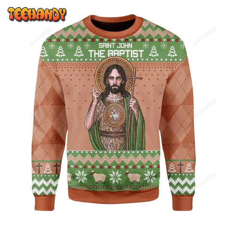 Saint John The Baptist Ugly Christmas Sweater, All Over Print Sweatshirt