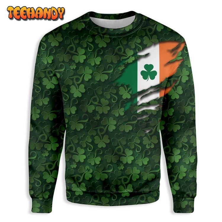 Saint Patrick’s Day Ugly Christmas Sweater, All Over Print Sweatshirt