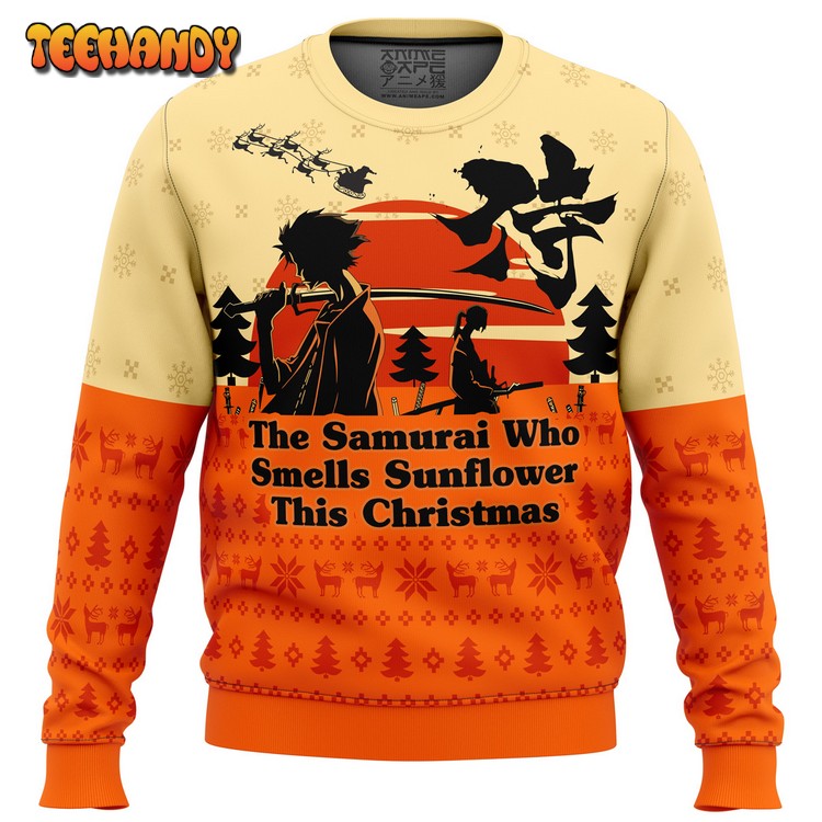 Samurai Champloo The Samurai Who Smells Sunflower Ugly Sweater