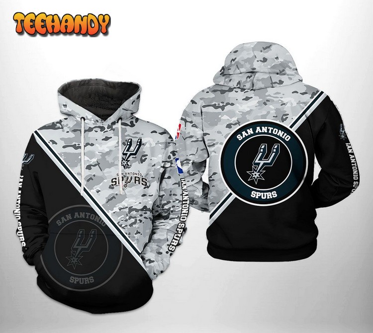 San Antonio Spurs NBA US Camo Team 3D Printed Hoodie