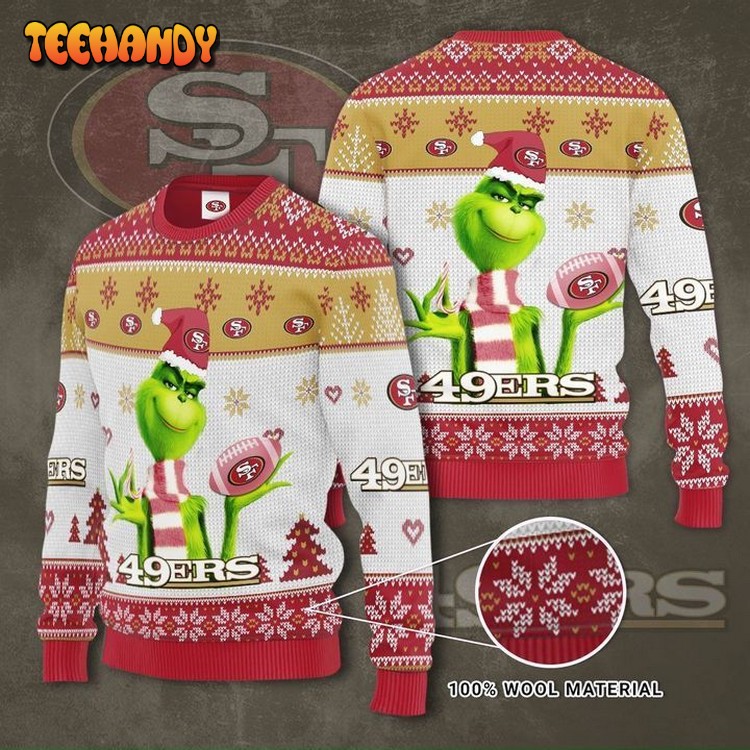 San Francisco 49ers Grinch For Fans Ugly Christmas Sweater