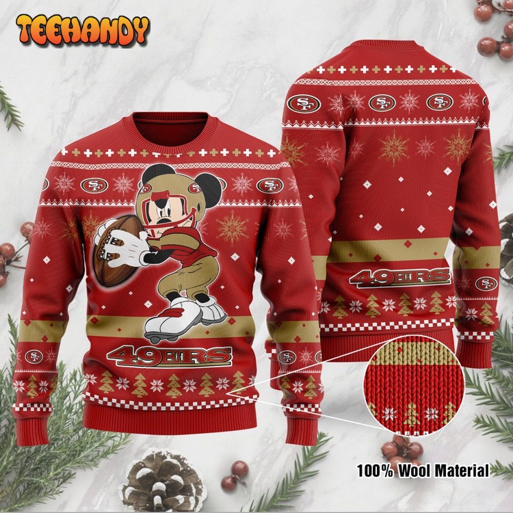 San Francisco 49ers Mickey Mouse Funny Ugly Christmas Sweater