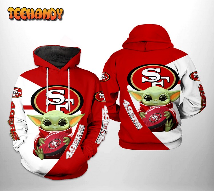 San Francisco 49ers NFL Baby Yoda Team 3D Printed Hoodie