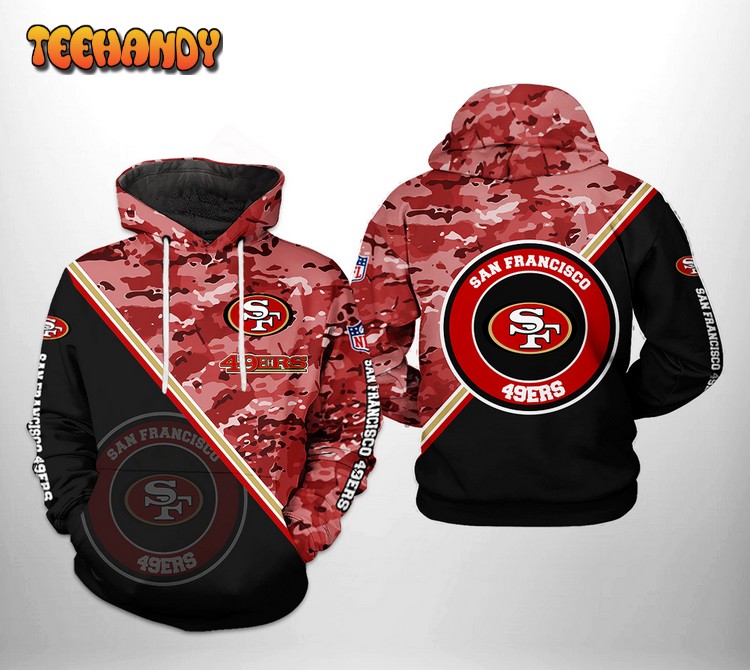 San Francisco 49ers NFL Camo Team 3D Printed Hoodie