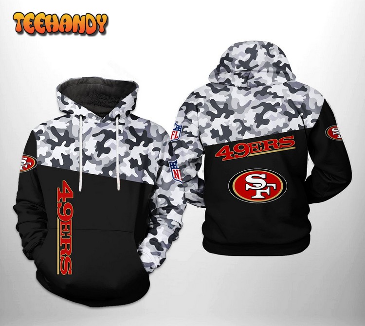 San Francisco 49ers NFL Camo Veteran Team 3D Printed Hoodie