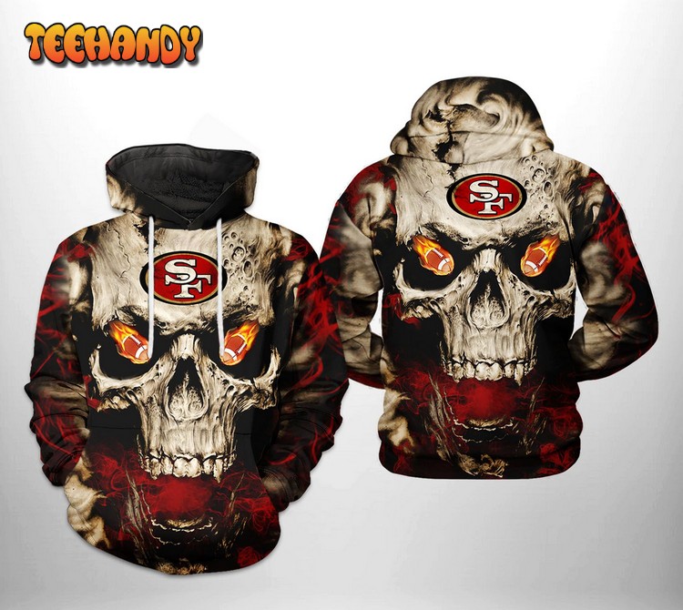 San Francisco 49ers NFL Skull Team 3D Printed Hoodie