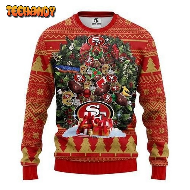 San Francisco 49ers Tree Christmas Ugly Christmas Sweater