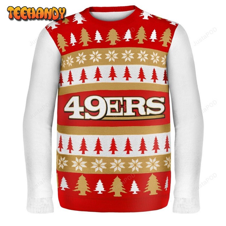 San Francisco 49Ers Wordmark NFL Ugly Christmas Sweater