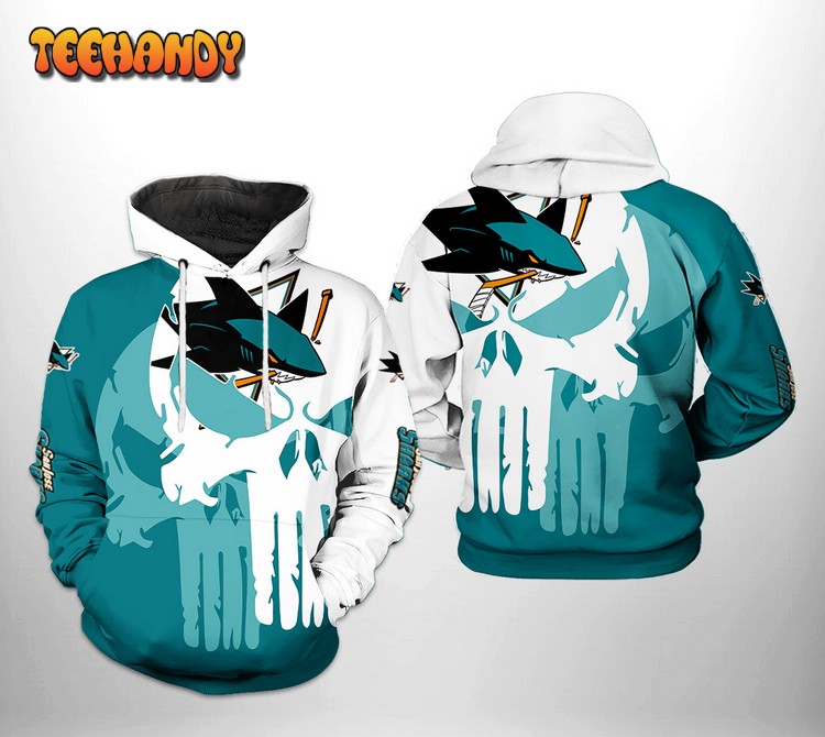 San Jose Sharks NHL Team Skull 3D Printed HoodieZipper Hoodie