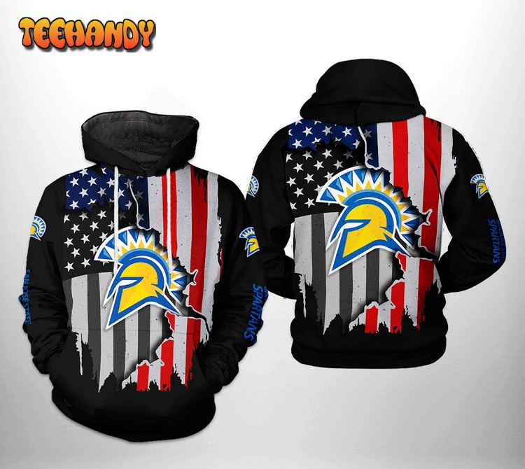 San Jose State Spartans NCAA US Flag 3D Printed Hoodie