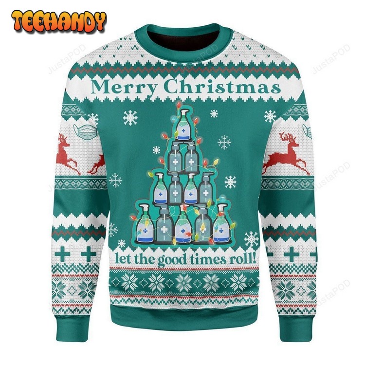 Sanitizer Ugly Christmas Sweater, All Over Print Sweatshirt