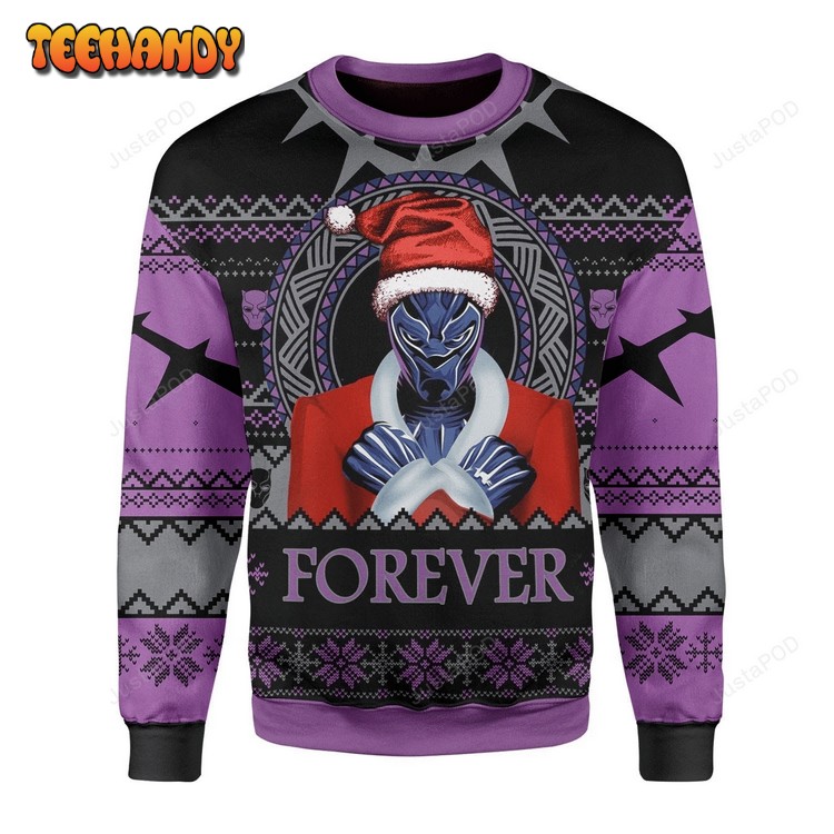 Santa Black Panther Wankada Ugly Christmas Sweater