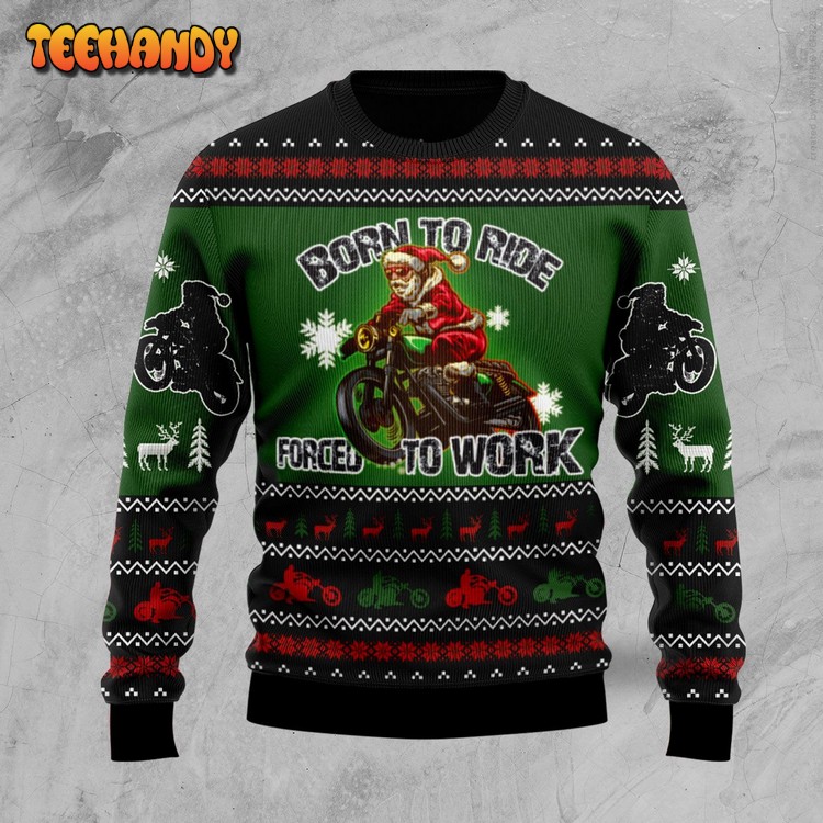 Santa Born To Ride TY210 Ugly Christmas Sweater