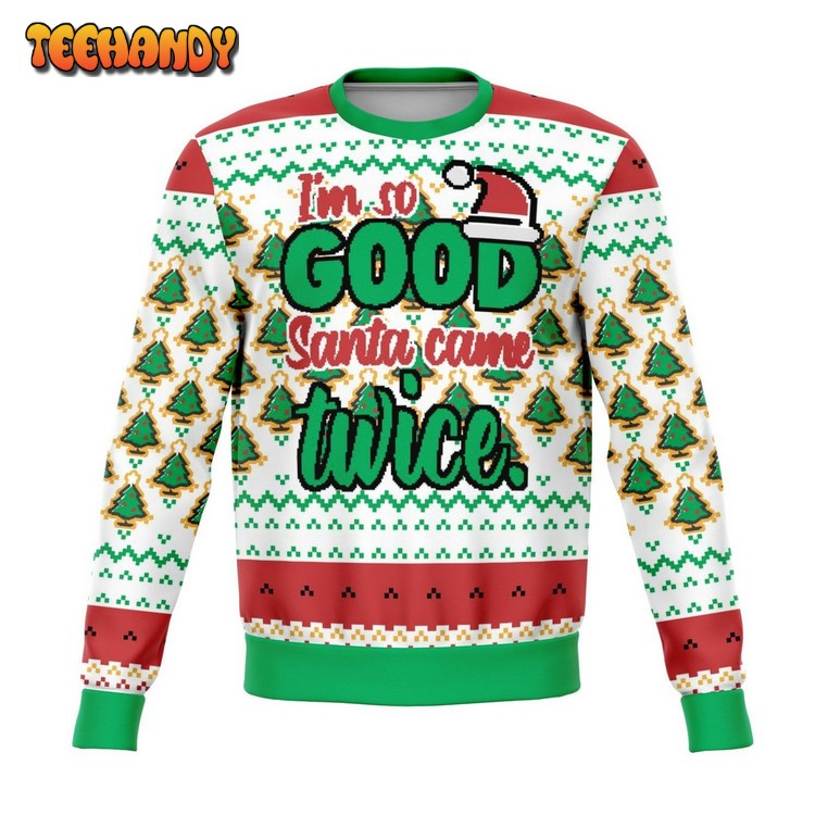 Santa Came Twice This Year Ugly Christmas Sweater, Ugly Sweater