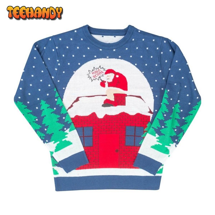 Santa Claus Pooping Chimney Ugly Christmas Sweater