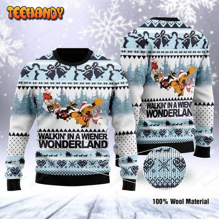 Santa Clause Walkin’ In A Wiener Wonderland Ugly Sweater