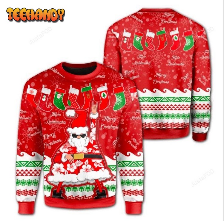 Santa Dancing Merry Christmas Ugly Christmas Sweater