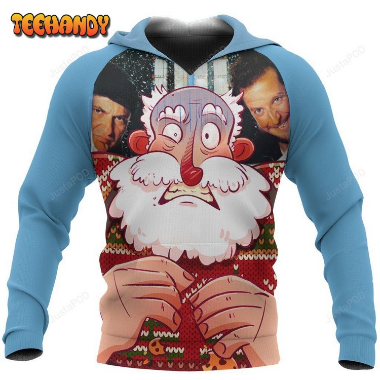 Santa Home Alone Christmas For Unisex 3D All Over Print Hoodie