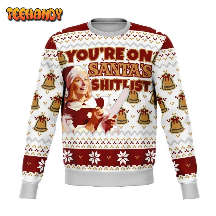 Santa Sht List Dank Ugly Christmas Sweater, Ugly Sweater