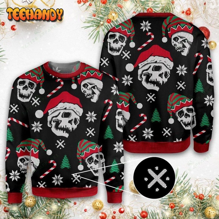 Santa Skull Ugly For Unisex Ugly Christmas Sweater