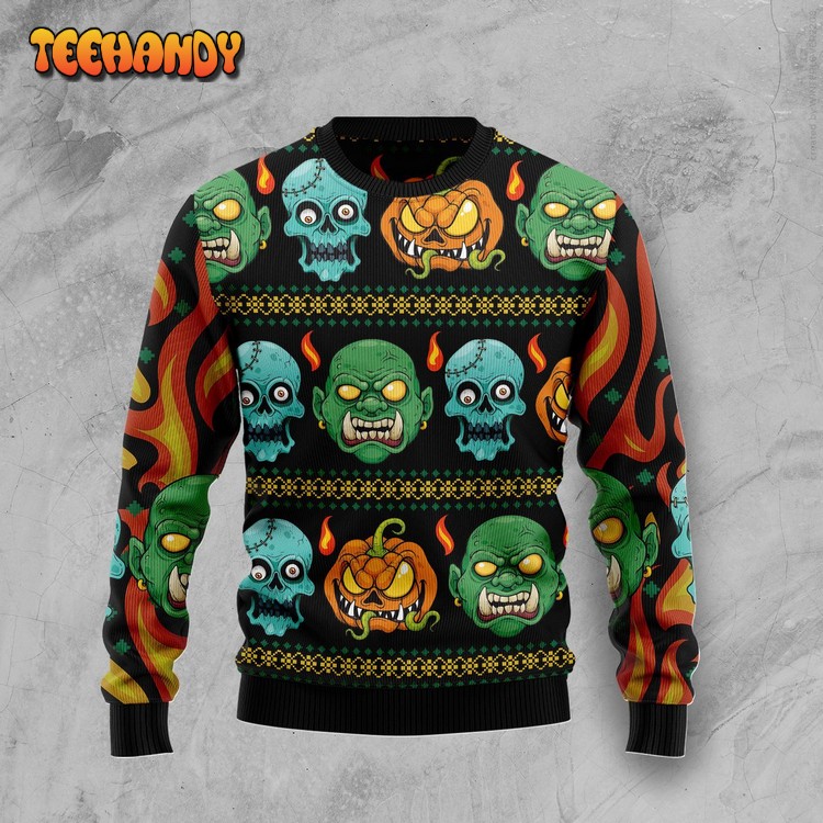 Scary Zombie For Unisex Ugly Christmas Sweater