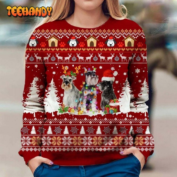 Schnauzer Dog Ugly Sweater, Ugly Sweater, Christmas Sweaters