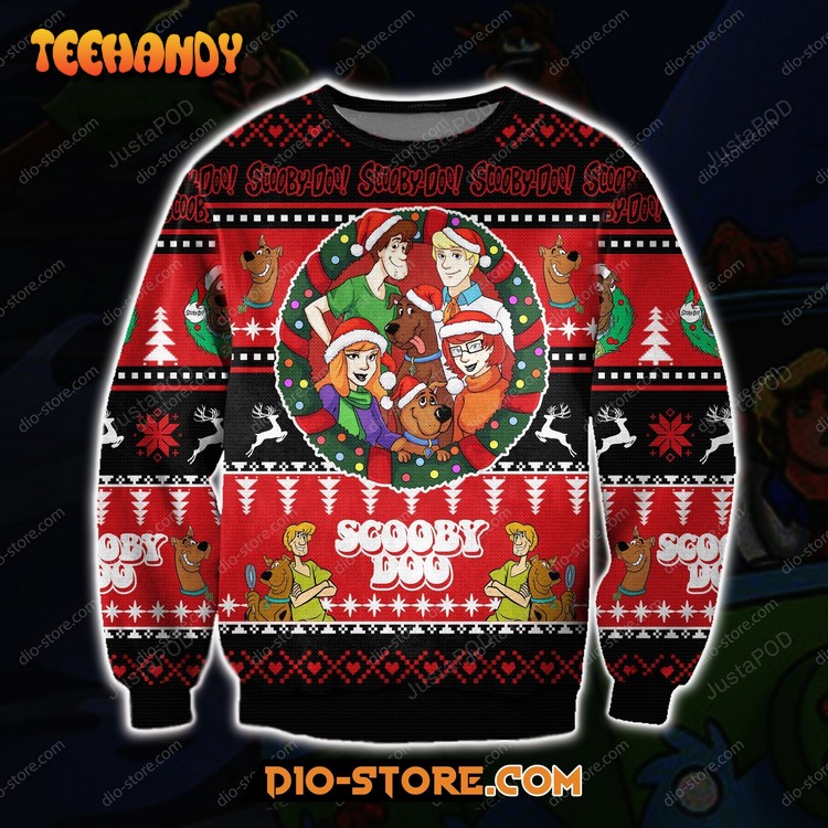 Scooby-doo 3d Print Knitting Pattern Ugly Christmas Sweater