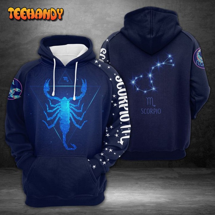 Scorpio Horoscope 3D Printed Hoodie Zipper Hoodie