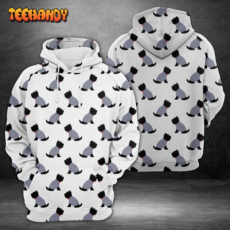 Scottish Terrier 3D Printed Hoodie Zipper Hoodie