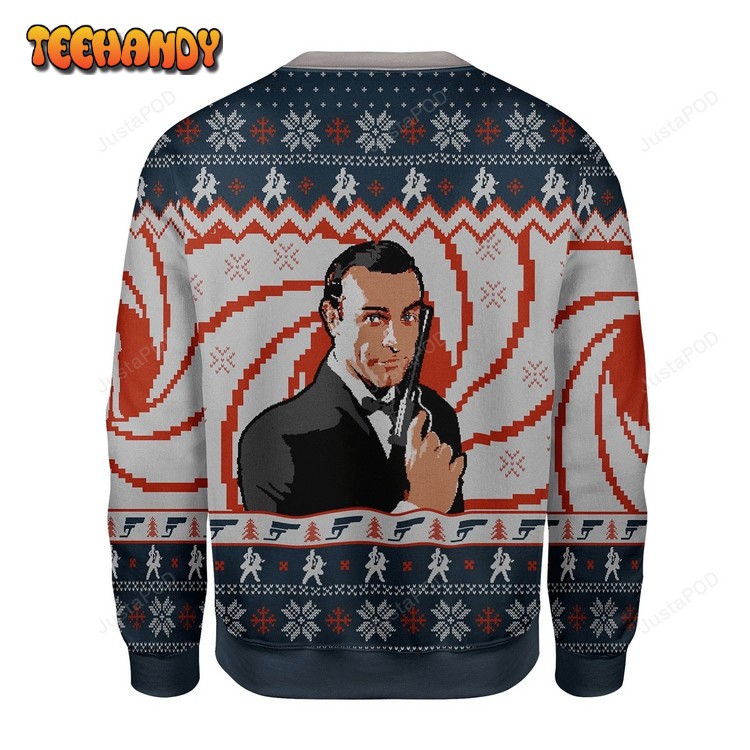 Sean Connery Ugly Christmas Sweater, All Over Print Sweatshirt