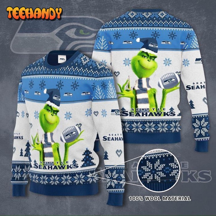 Seattle Seahawks Grinch For Fans Ugly Christmas Sweater