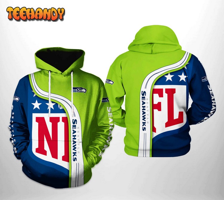 Seattle Seahawks NFL Team 3D Printed Hoodie Zipper Hoodie